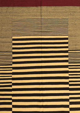 Abstract Brown Contemporary Rug, con1705brn