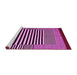 Sideview of Machine Washable Abstract Pink Contemporary Rug, wshcon1705pnk