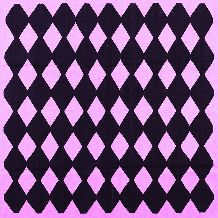 Square Abstract Purple Contemporary Rug, con1706pur