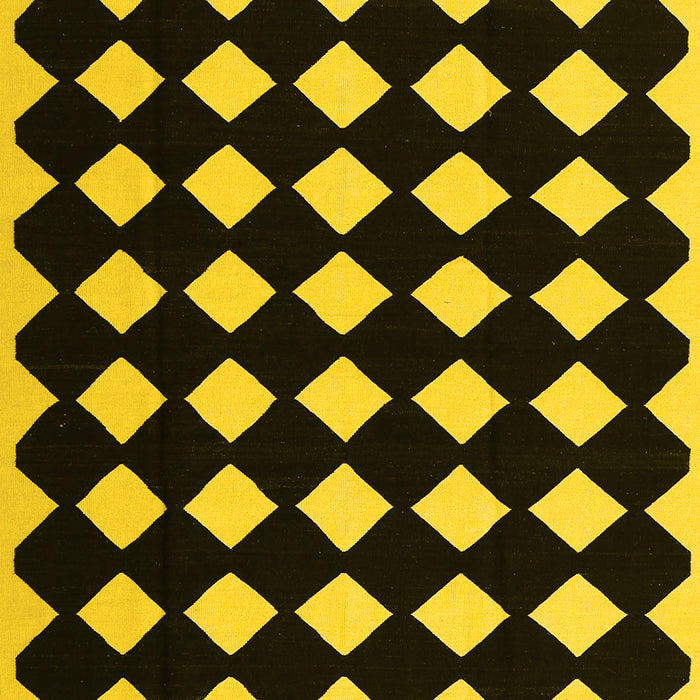 Abstract Yellow Contemporary Rug, con1706yw