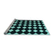 Sideview of Machine Washable Abstract Light Blue Contemporary Rug, wshcon1706lblu