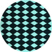 Round Abstract Light Blue Contemporary Rug, con1706lblu