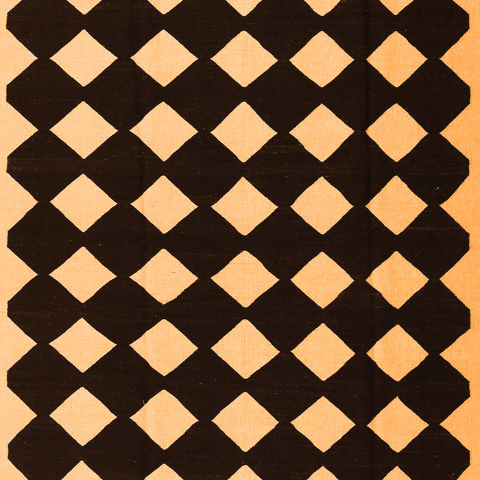 Abstract Orange Contemporary Rug, con1706org