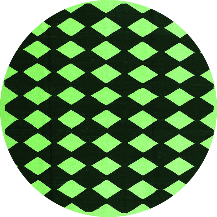 Square Abstract Green Contemporary Rug, con1706grn