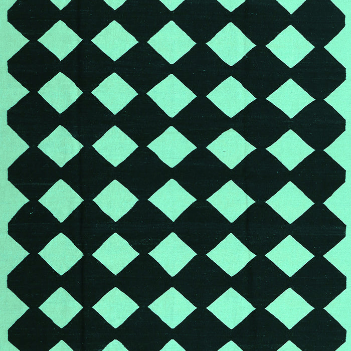 Machine Washable Abstract Turquoise Contemporary Area Rugs, wshcon1706turq