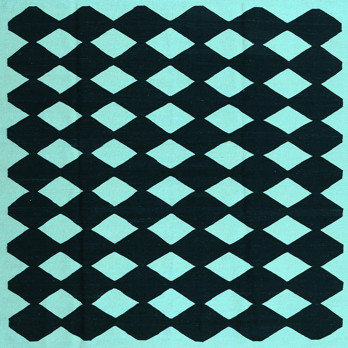 Square Abstract Light Blue Contemporary Rug, con1706lblu