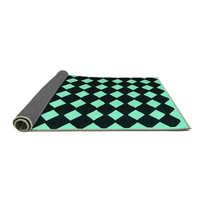 Sideview of Abstract Turquoise Contemporary Rug, con1706turq