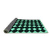 Sideview of Abstract Turquoise Contemporary Rug, con1706turq