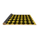 Sideview of Abstract Yellow Contemporary Rug, con1706yw