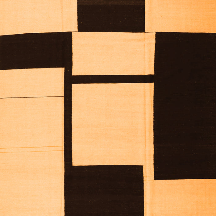 Abstract Orange Contemporary Rug, con1707org