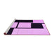 Sideview of Machine Washable Abstract Purple Contemporary Area Rugs, wshcon1707pur