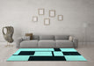 Machine Washable Abstract Light Blue Contemporary Rug in a Living Room, wshcon1707lblu