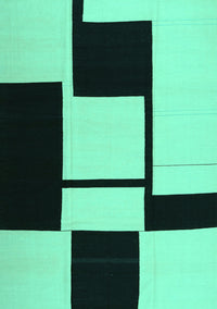 Abstract Turquoise Contemporary Rug, con1707turq