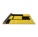 Sideview of Abstract Yellow Contemporary Rug, con1707yw