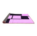 Sideview of Abstract Purple Contemporary Rug, con1707pur