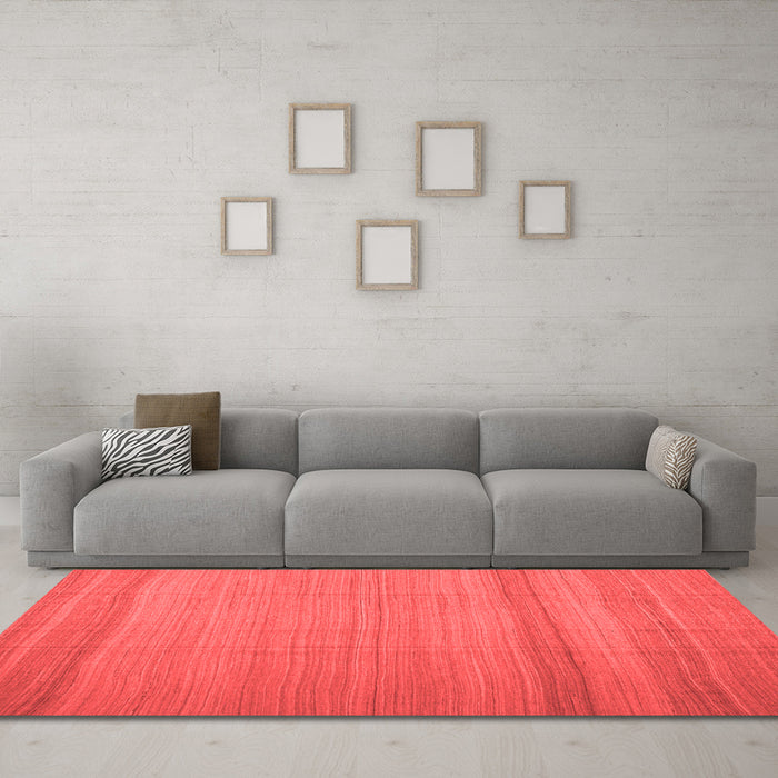 Contemporary Red Washable Rugs
