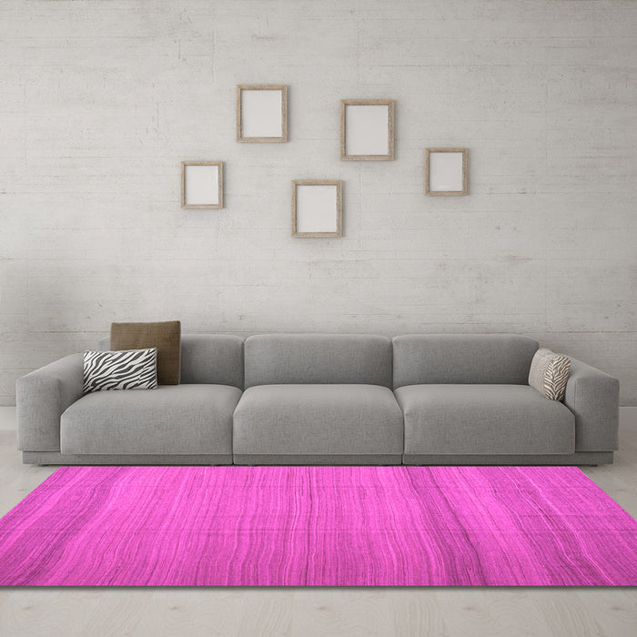 Machine Washable Abstract Pink Contemporary Rug in a Living Room, wshcon1708pnk