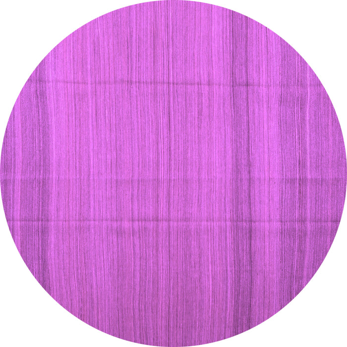 Round Abstract Purple Contemporary Rug, con1708pur