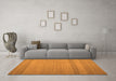 Machine Washable Abstract Orange Contemporary Area Rugs in a Living Room, wshcon1708org