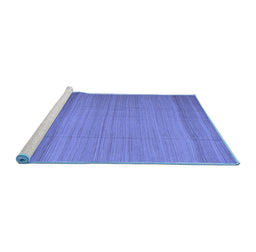 Sideview of Machine Washable Abstract Blue Contemporary Rug, wshcon1708blu