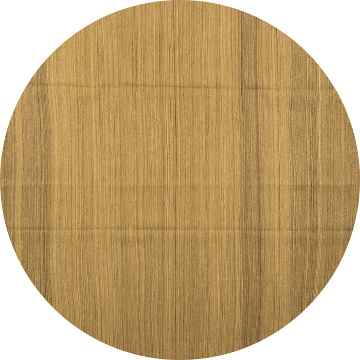 Round Abstract Brown Contemporary Rug, con1708brn