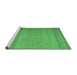 Sideview of Machine Washable Abstract Emerald Green Contemporary Area Rugs, wshcon1708emgrn