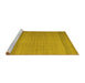 Sideview of Machine Washable Abstract Yellow Contemporary Rug, wshcon1708yw