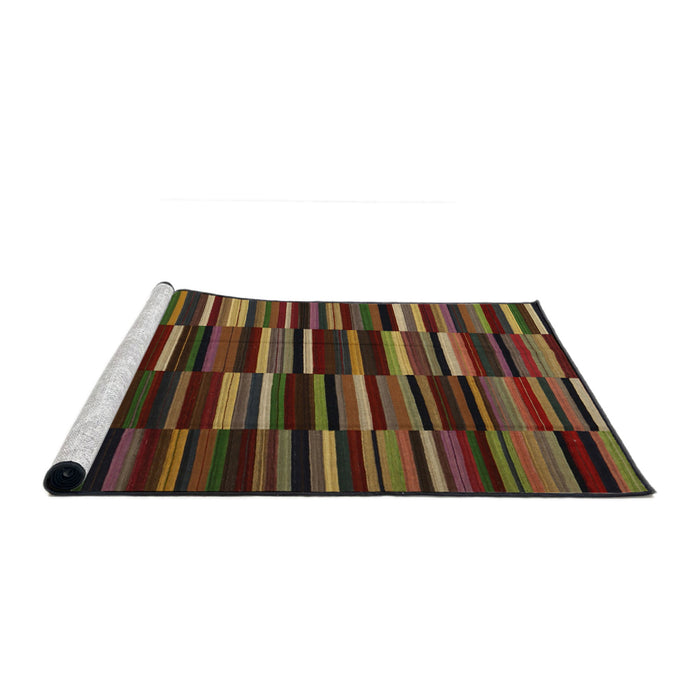 Serging Thickness of Machine Washable Contemporary Vermilion Red Rug, wshcon1709