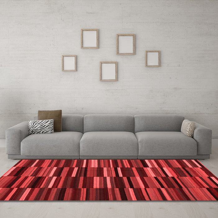 Contemporary Red Washable Rugs