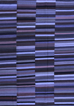Abstract Blue Contemporary Rug, con1709blu