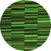 Square Abstract Green Contemporary Rug, con1709grn