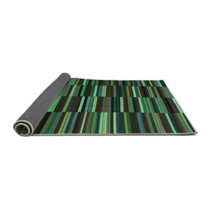 Sideview of Abstract Turquoise Contemporary Rug, con1709turq