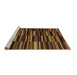 Sideview of Machine Washable Abstract Brown Contemporary Rug, wshcon1709brn