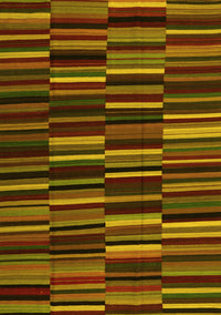 Abstract Yellow Contemporary Rug, con1709yw