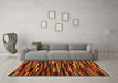 Machine Washable Abstract Orange Contemporary Area Rugs in a Living Room, wshcon1709org