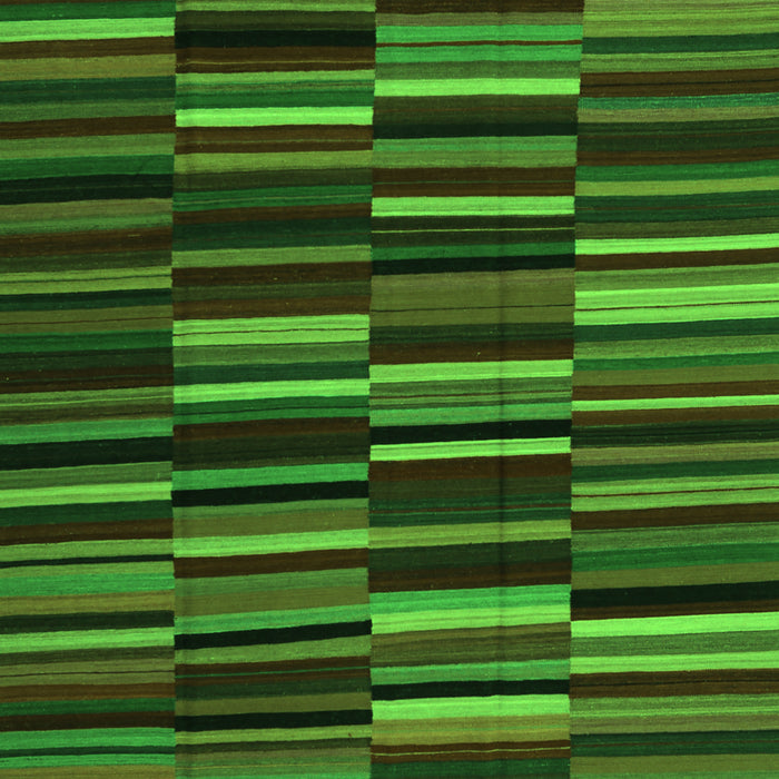 Abstract Green Contemporary Rug, con1709grn
