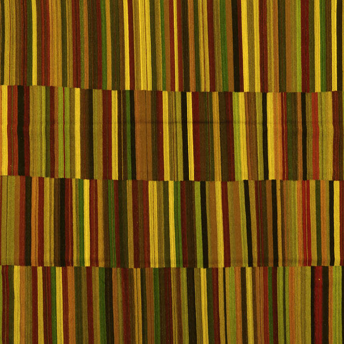 Square Abstract Yellow Contemporary Rug, con1709yw