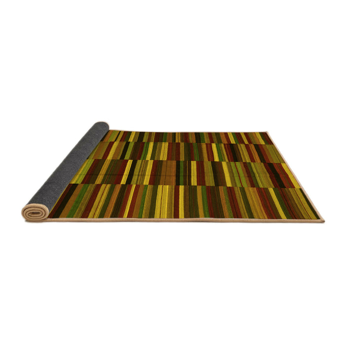 Sideview of Abstract Yellow Contemporary Rug, con1709yw