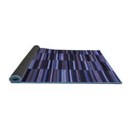 Sideview of Abstract Blue Contemporary Rug, con1709blu