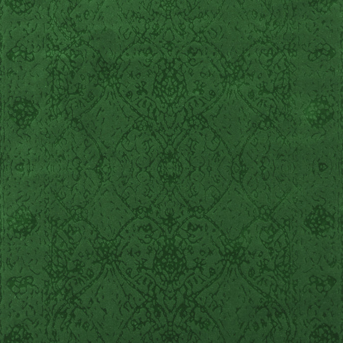 Machine Washable Abstract Emerald Green Contemporary Area Rugs, wshcon170emgrn