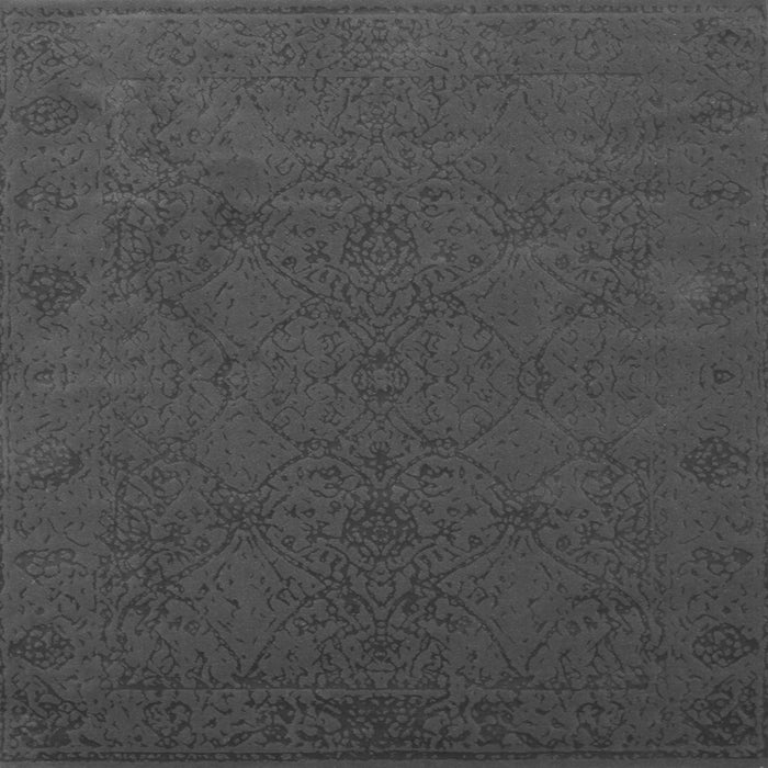 Round Machine Washable Abstract Gray Contemporary Rug, wshcon170gry