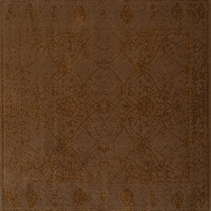 Square Abstract Turquoise Contemporary Rug, con170turq