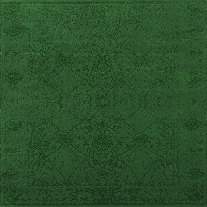 Square Abstract Emerald Green Contemporary Rug, con170emgrn