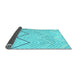 Sideview of Abstract Light Blue Contemporary Rug, con1710lblu