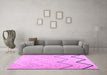 Machine Washable Abstract Pink Contemporary Rug in a Living Room, wshcon1710pnk