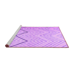 Sideview of Machine Washable Abstract Purple Contemporary Area Rugs, wshcon1710pur