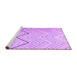 Sideview of Machine Washable Abstract Purple Contemporary Area Rugs, wshcon1710pur