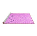 Sideview of Machine Washable Abstract Pink Contemporary Rug, wshcon1710pnk