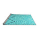 Sideview of Machine Washable Abstract Light Blue Contemporary Rug, wshcon1710lblu