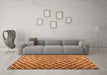 Machine Washable Abstract Orange Contemporary Area Rugs in a Living Room, wshcon1711org